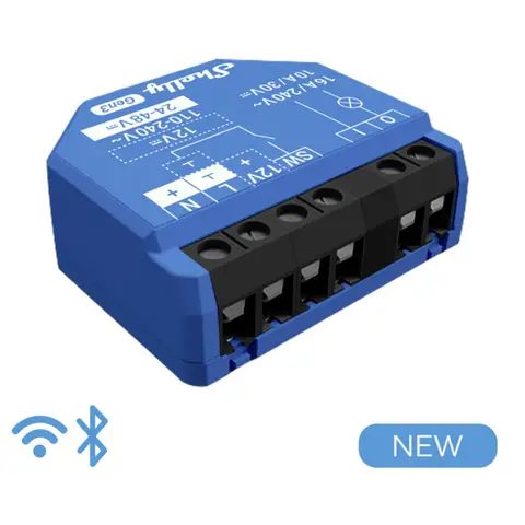 Shelly Shelly 1 Gen 3 Schakelactor Bluetooth, WiFi