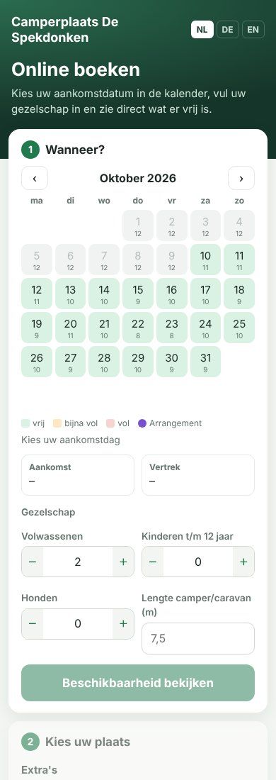 Online buchen auf dem Smartphone.